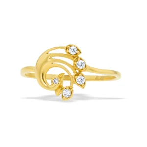 Peacock Grace Gold Ring