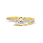 Minimalist Two-Stone Gold Ring